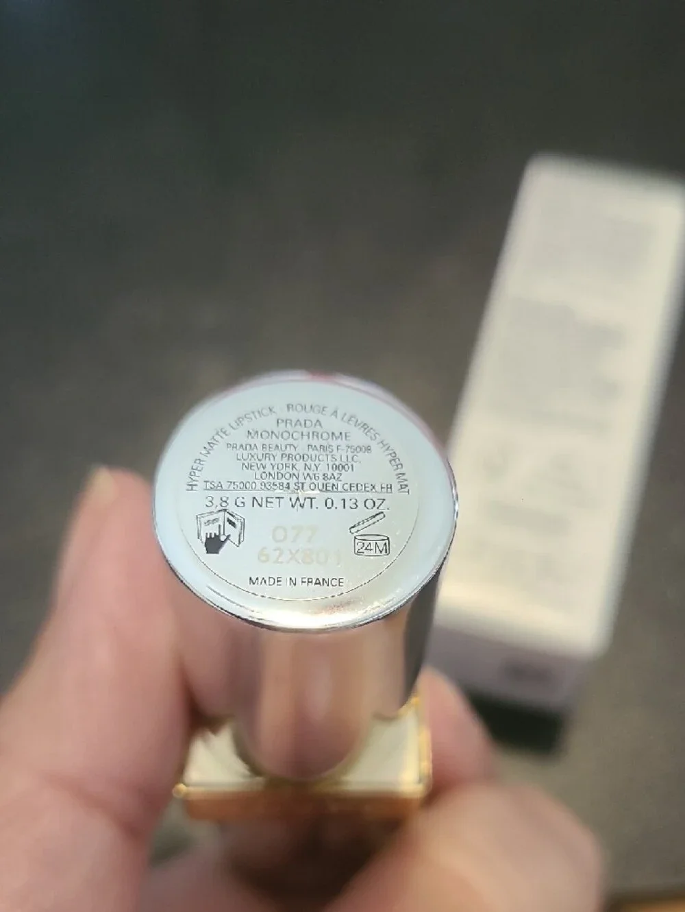Prada Monochrome Velvet Matte Lipstick - 077 ARANCIO